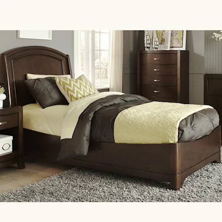 Full Platform Bed with Arched Headboard